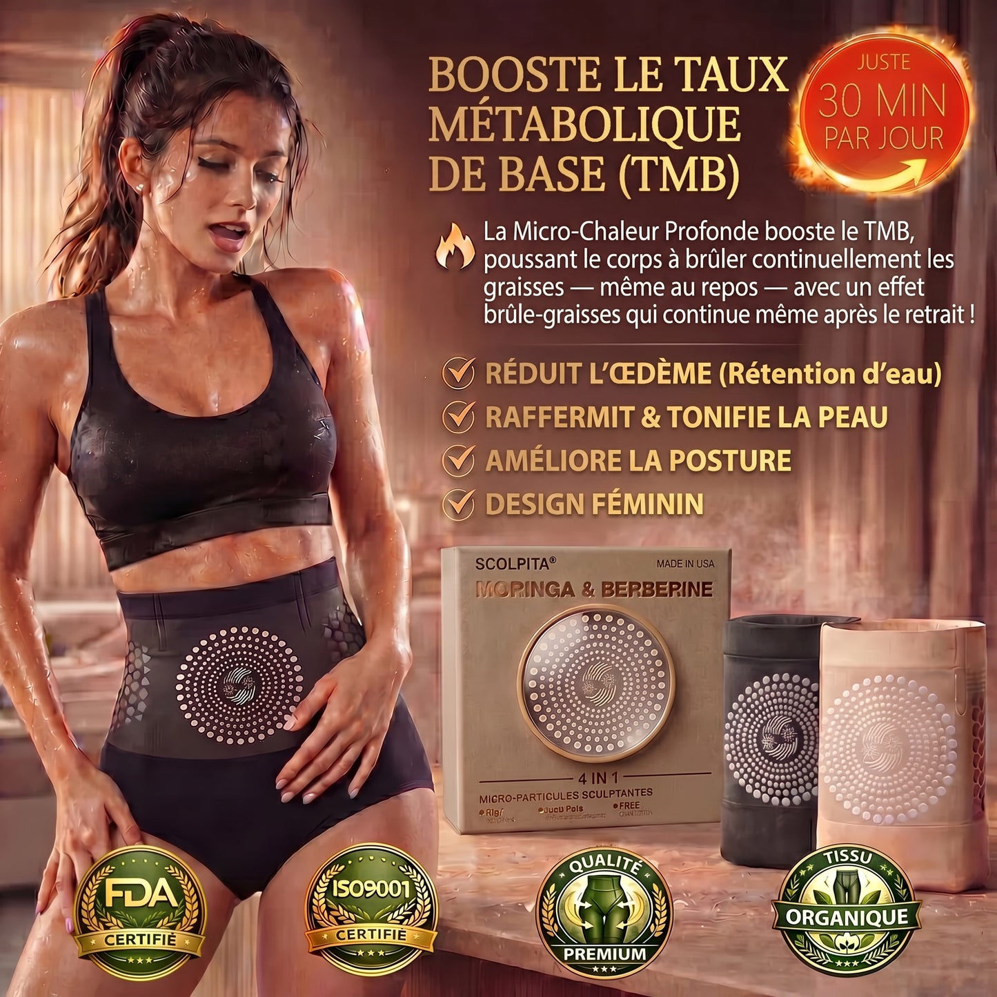 Scolpita® Short Brûle-Graisses Moringa & Berbérine
